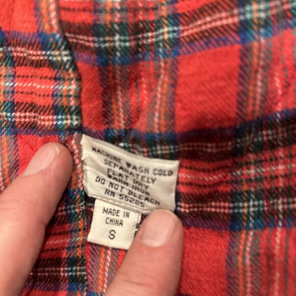 VTG 80s Express French Country Green Jacket Plaid Accent Latch Hook Small - Picture 11 of 11